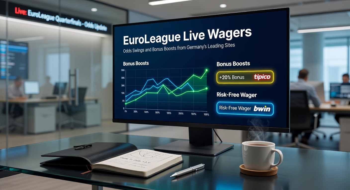 Screenshot einer Wettplattform mit live aktualisierten EuroLeague-Quoten und Bonus-Angeboten