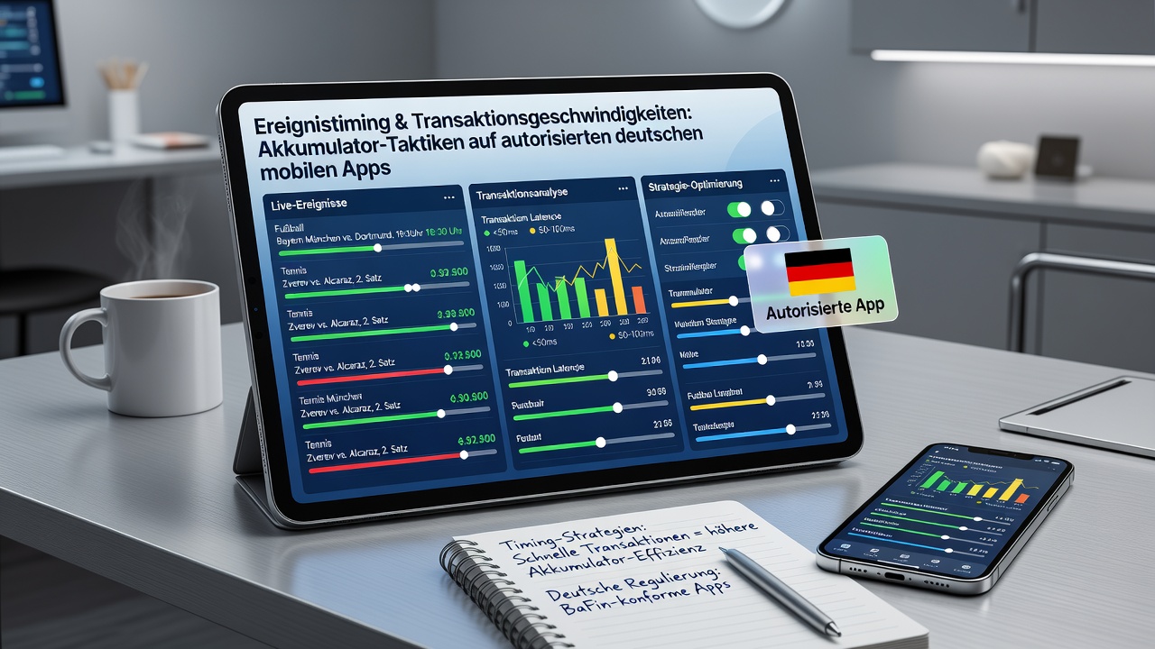 Illustration der Synchronisation von Transaktionsprozessen und Event-Zeitplänen in einer mobilen Wett-App für deutsche Nutzer